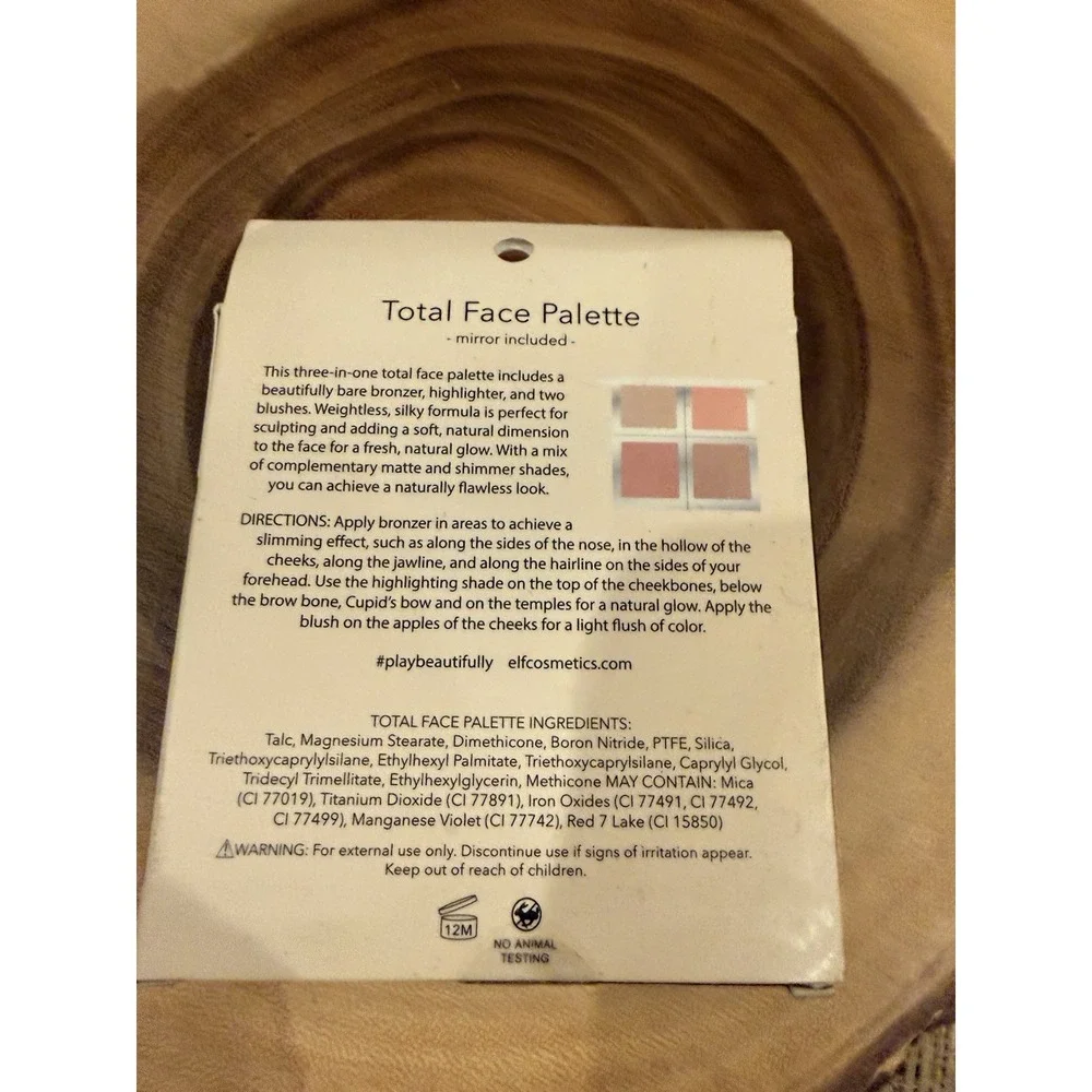 e.l.f. Beautifully Bare Natural Glow Face Palette Bronze Matte/Shimmer 0.56 oz